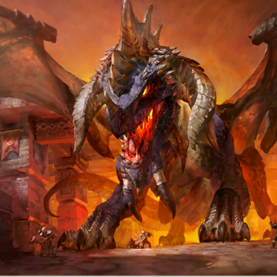jia创作的卡牌原画奈法利安 byruan jia魔兽世界中的奈法利安魔兽世界