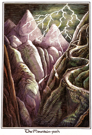 J.R.R. Tolkien - The Mountain Path (colored).png