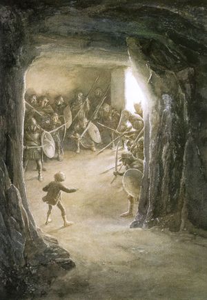 Alan Lee - Bilbo Confronts the Guards.jpg