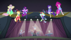Equestria Girls flying over the stage EGDS50.png