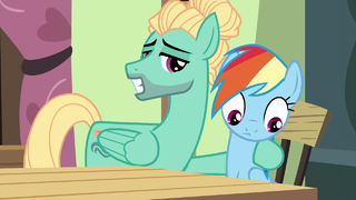 Zephyr puts a hoof around Rainbow S6E11.png