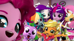 Equestria Girls and Spike take a selfie EGM4.png