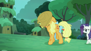 "Applejack" "It's taken quite a while to find you" S5E26.png