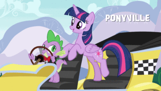 Twilight and Spike in Fresh Princess music video.gif