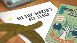 All the World's Off Stage title card CYOE7.png