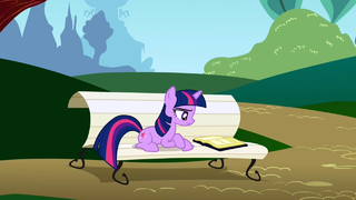 Twilight looking at her book S1E5.png