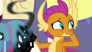 Smolder looking embarrassed S8E2.png