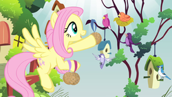 Fluttershy singing to the birds S4E14.png