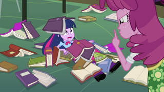 Twilight and Cheerilee "shhh!" EG.png