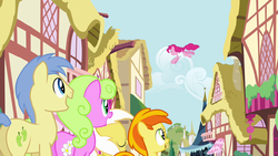 Crowd of ponies watching Pinkie Pie S4E12.png