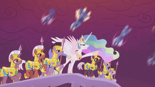 Celestia leads her forces into battle S5E25.png