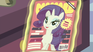 Rarity on the front cover of Cosmare S5E14.png
