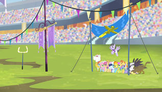 Teams on the field for the aerial relay S4E24.png