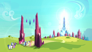 The ponies enter the Crystal Empire S3E01.png