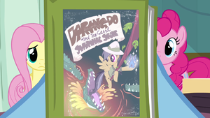 Rainbow Dash holding Daring Do book S2E16.png
