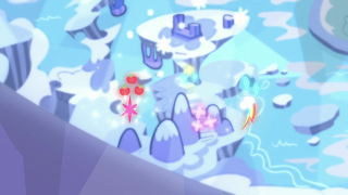 Mane Six's cutie marks hover over the map S8E15.png