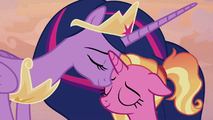 Twilight and Luster share a loving nuzzle S9E26.png