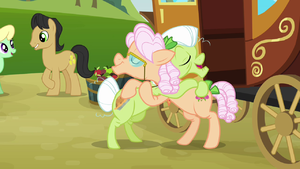 Granny Smith and Apple Rose hugging S3E08.png