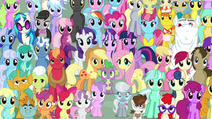 Mane Six and ponies final crowd shot S5E26.png