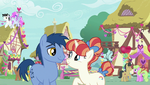 Hearts and Hooves day couples in Ponyville S8E10.png