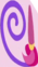 画笔和紫色漩涡