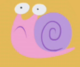不高兴的粉色蜗牛