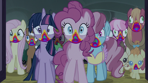 The ponies enter the barn S6E15.png