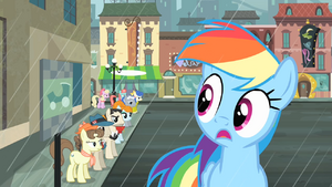 Rainbow notices the line of ponies S4E08.png