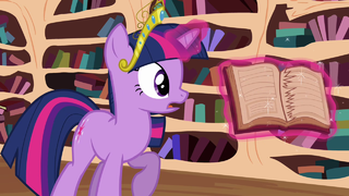 Twilight finds a page torn out of a book S03E10.png