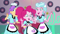 Pinkie Pie and diner waitresses making jazz hands SS15.png