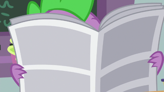 Spike reading the newspaper S8E21.png