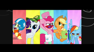 Ponies montage posing S1E07.png