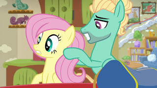 Zephyr Breeze about to style Fluttershy's mane S6E11.png