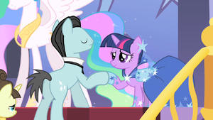 Sir Pony Moore shakes Twilight's hoof S1E26.png