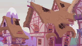 Ponyville houses damaged and boarded up S5E25.png