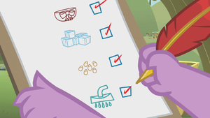 Spike checks off watering on checklist S1E11.png