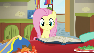 Zephyr showing Fluttershy a book of mane styles S6E11.png