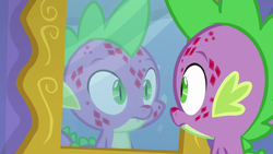 Spike looking at his mirror reflection S8E11.png