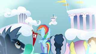 Rainbow Dash and the audience listening to the result S03E12.png