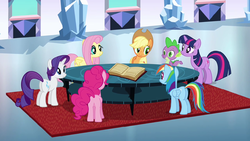 Main 6 singing around a table S3E1.png