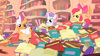 Cutie Mark Crusaders librarians S1E18.png