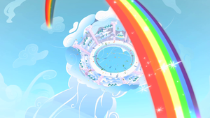 Rainbow Dash Cloudsdale rainbow S1E16.png