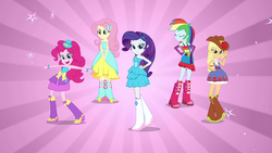 Twilight's friends and their dresses EG.png