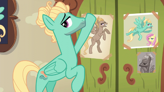 Zephyr Breeze hanging posters of himself S6E11.png
