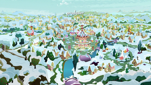 Ponyville covered in snow MLPBGE.png