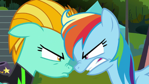 Rainbow Dash and Lightning Dust face-to-face S8E20.png