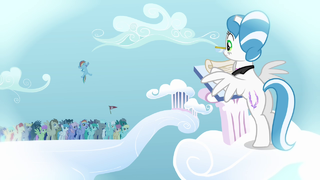 Filly Rainbow Dash jumps from the crowd S03E12.png