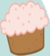 粉色糖霜装饰的纸杯蛋糕
