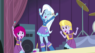 Trixie and her friends cheering EG2.png