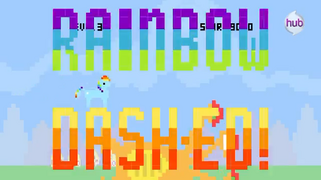 Hub Promo - 8 bit commercial Rainbow Dashed.png